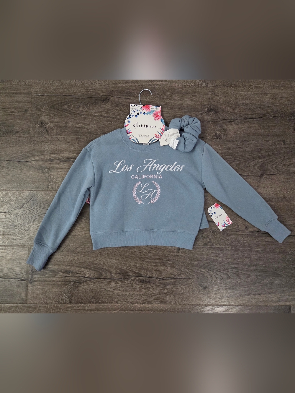 Olivia Sky Girls' Los Angeles Graphic Sweatshirt & Skort Set Size XS 5/6 NEW